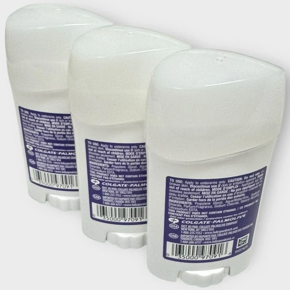 Lady Speed Stick ZERO Deodorant SIMPLY CLEAN 1.4‎ oz each NEW LOT OF 3